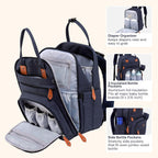 BabbleRoo Mochila para pañales \u2013 Bolsa de viaje para Baby Esse...