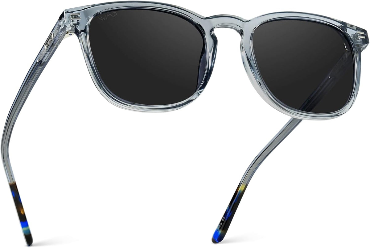 WMP Eyewear - Gafas de sol polarizadas modernas y redondas para hom...