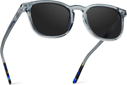WMP Eyewear - Gafas de sol polarizadas modernas y redondas para hom...