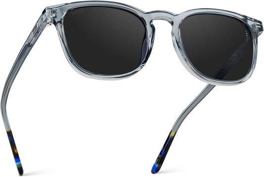 WMP Eyewear - Gafas de sol polarizadas modernas y redondas para hom...