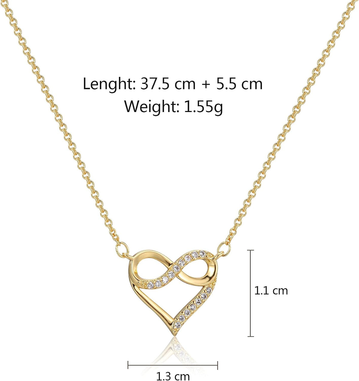 LOVECOM Collar de plata de ley S925 con corazón para mujer, delicad...