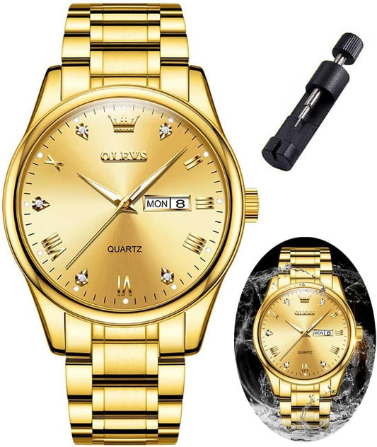 OLEVS Relojes para hombre Relojes de cronógrafo de fácil lectura lu...