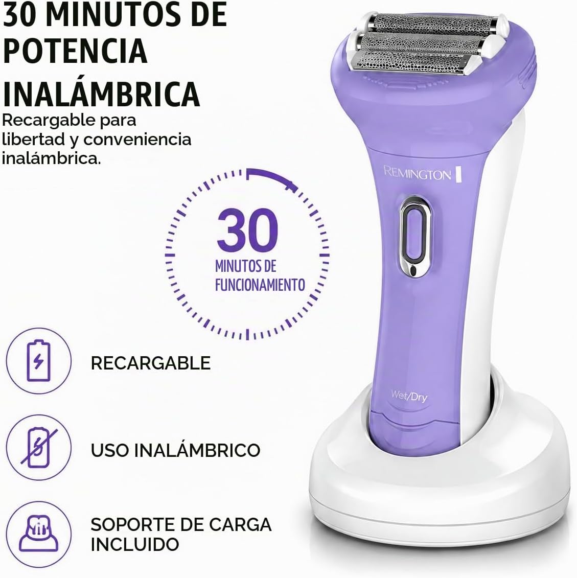 Depiladora eléctrica recargable Remington WDF5030 para dama, para d...