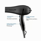 BaBylissPRO Nano Titanium secador de pelo de 2000 vatios con boquil...