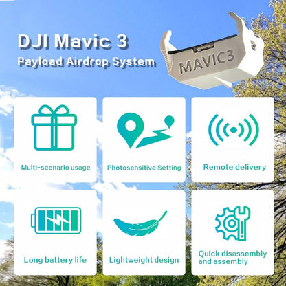 HENWAFX Sistema de Airdrop de carga útil DJI Mavic 3, compatible co...