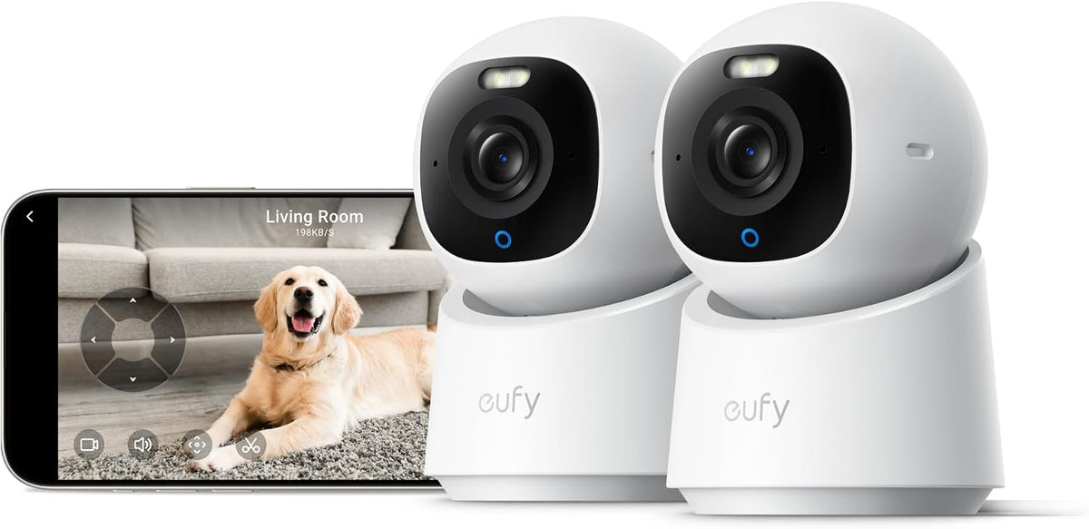 Cámara interior eufy Security 4K E30, sin suscripción, giro e incli...