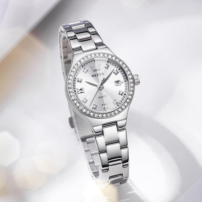 OLEVS Reloj Mujer Reloj Analógico Luminoso Vestido de Acero Inoxida...