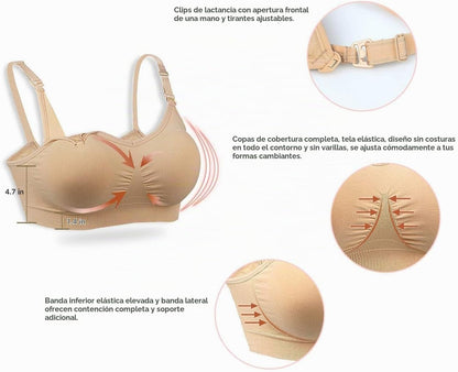GXXGE paquete de 4 brasieres de lactancia para maternidad, con push...