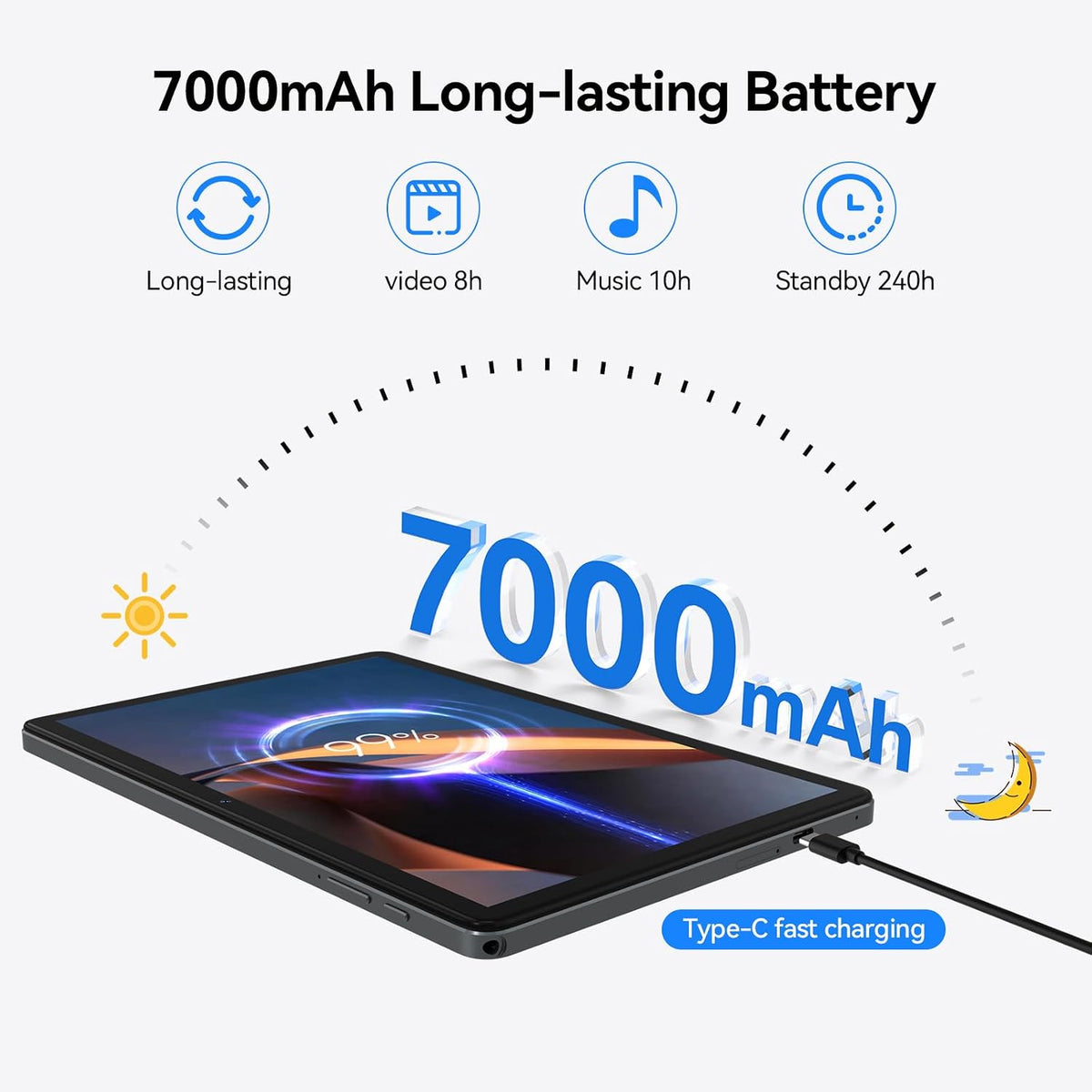 Tableta Android 16 mejorada 2026 con Gemini AI, tabletas de 10.1 pu...