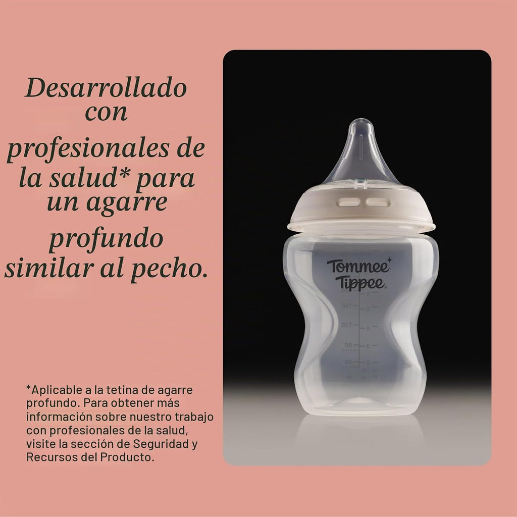 Tommee Tippee Biberones naturales para recién nacido, 0.0 ft+, 9 on...
