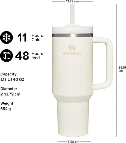 Stanley Quencher H2.0 - Vaso con mango y popote de 40 onzas | Tapa...