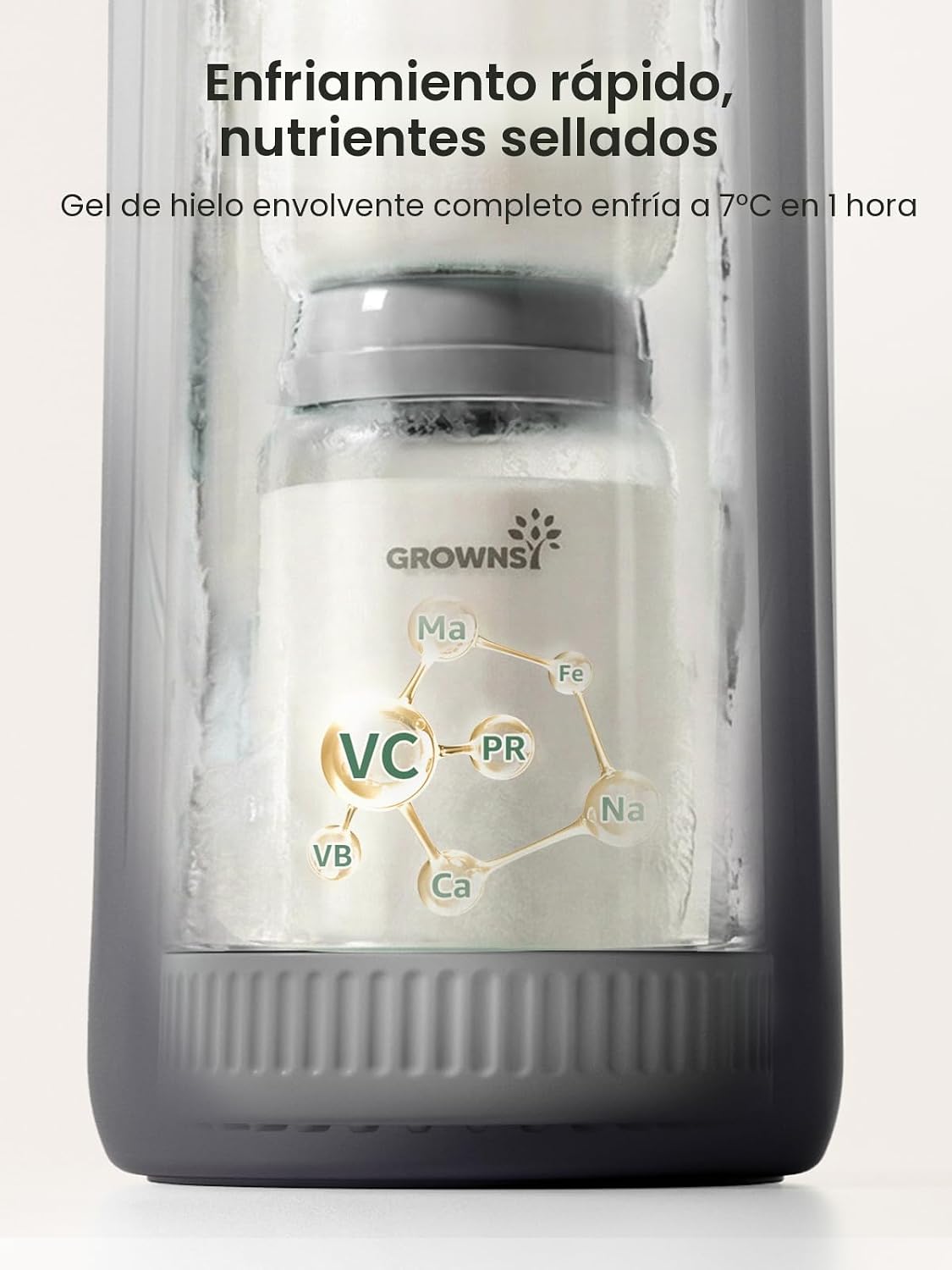 Grownsy Enfriador portátil de leche materna de 22 oz para trabajo y...