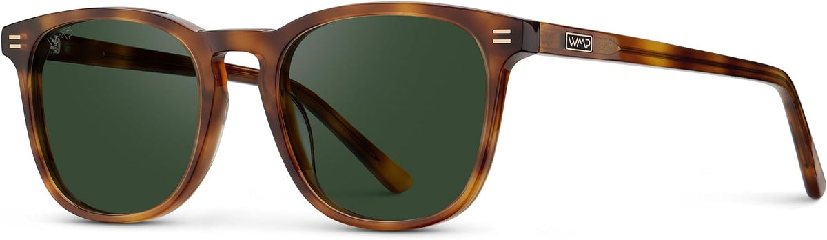 WMP Eyewear - Gafas de sol polarizadas modernas y redondas para hom...