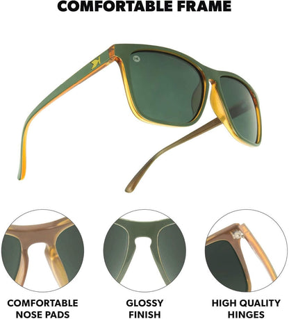 Knockaround Gafas de sol polarizadas cuadradas para hombres y mujer...