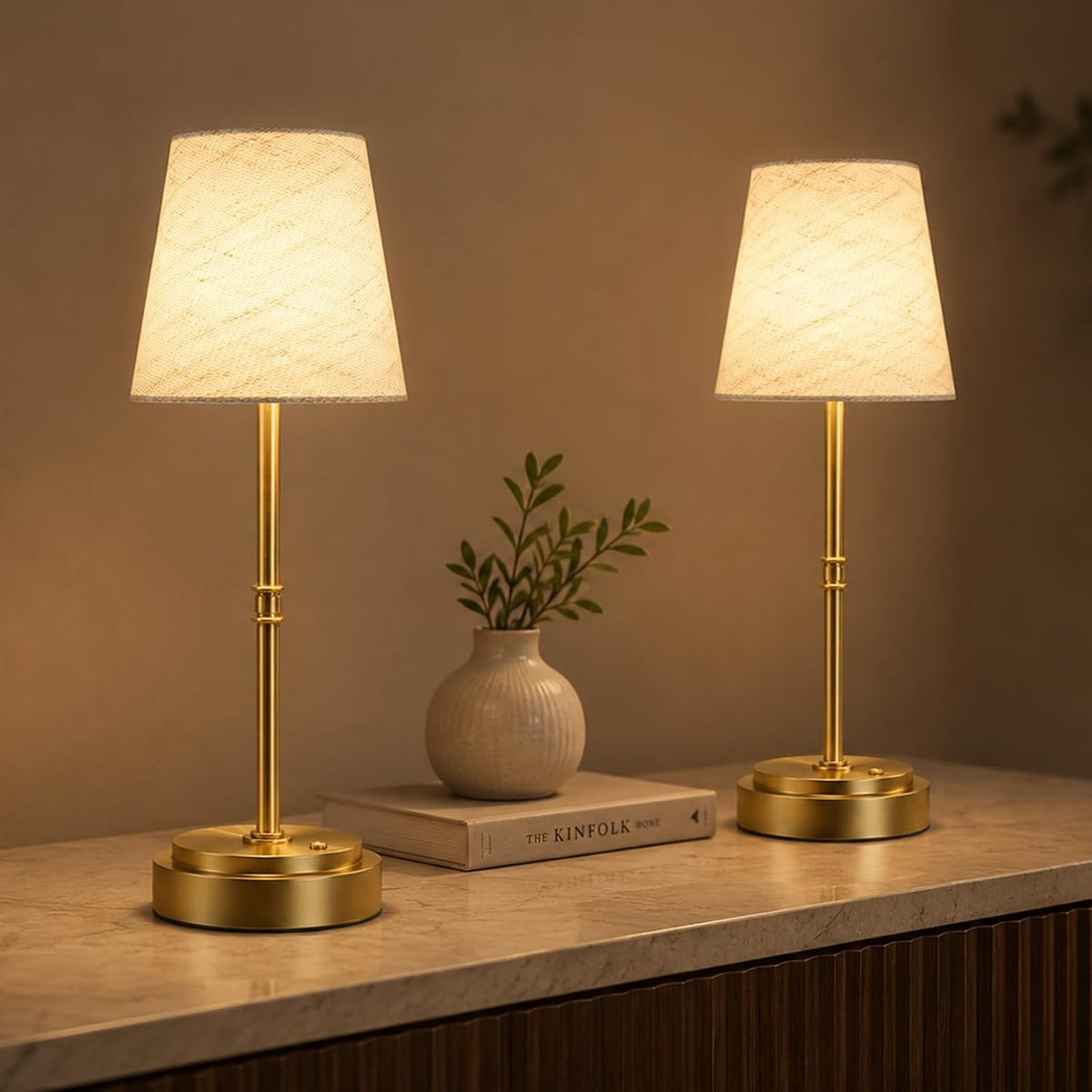 Paquete de 2 lámparas de mesa inalámbricas, lámparas recargables qu...