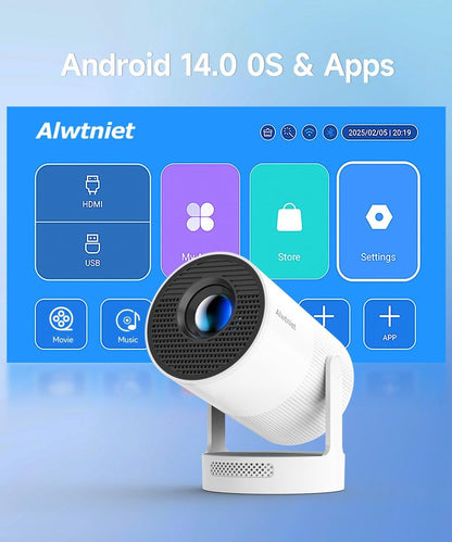 Mini proyector con Wifi y Bluetooth, proyector inteligente portátil...