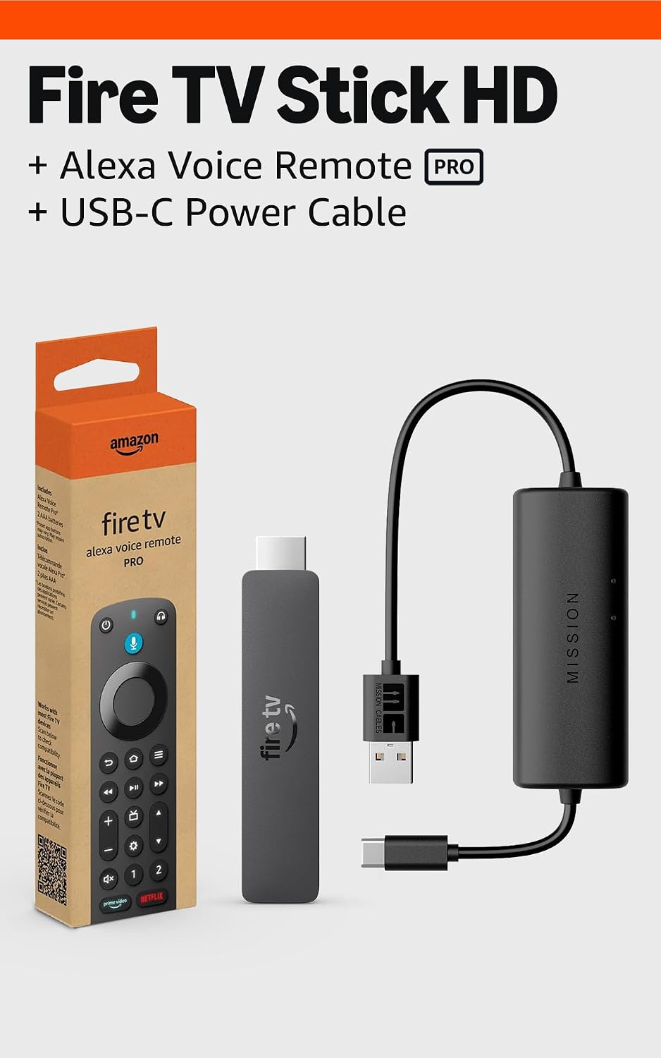 Paquete del Amazon Fire TV Stick HD (modelo más reciente) con Contr...