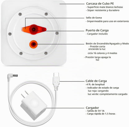 Mr.Go Lámpara de ambiente de luz nocturna LED regulable de 4 pulgad...
