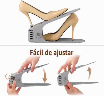 Neprock Organizador de ranuras para zapatos, paquete de 20 estantes...