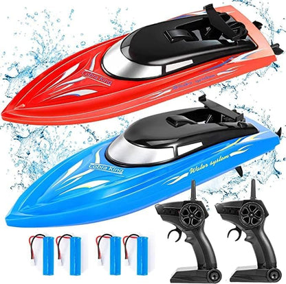 Paquete de 2 botes a control remoto, barcos de control remoto para...