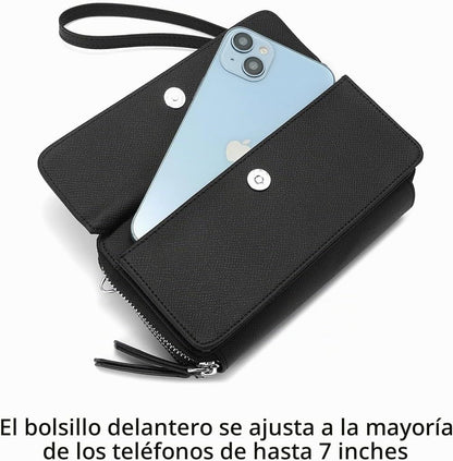Lanyani Cartera Cruzada RFID con Correa de Muñeca y Bolsillo para T...