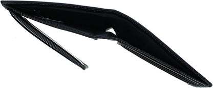 Timberland Billetera plegable de cuero para hombre, color negro, ta...
