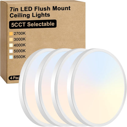 Brightever Lámpara de techo LED de montaje empotrado de 7 pulgadas...