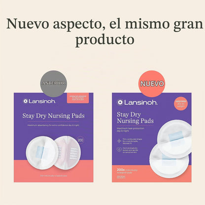 Lansinoh Stay Dry Almohadillas de lactancia desechables, almohadill...