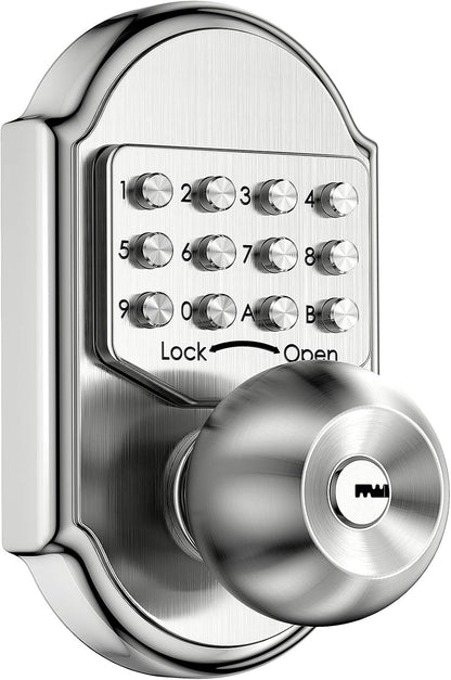 Bravex Cerradura de puerta con teclado de entrada sin llave, cerrad...