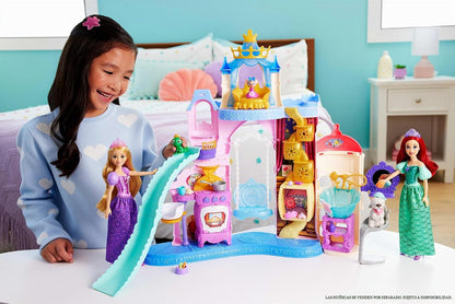 Mattel Set de juego de castillo de mascotas de princesas Disney con...