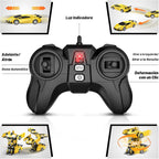 Qumcou Coche de Control Remoto Transformable 1:16, Juguetes para ni...