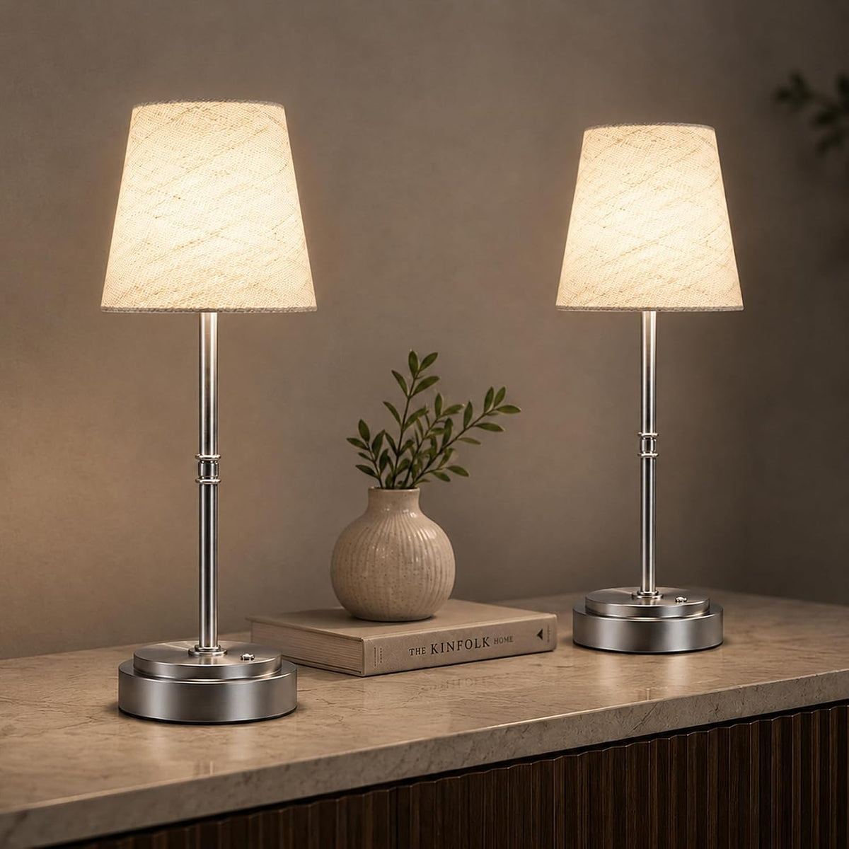Paquete de 2 lámparas de mesa inalámbricas, lámparas recargables qu...