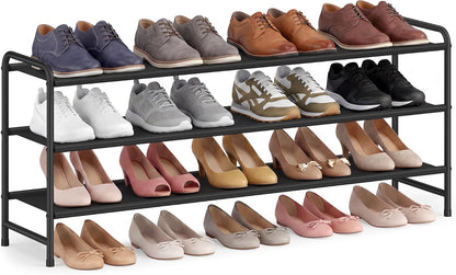 SONGMICS Zapatero largo, organizador de zapatos de 3 niveles, con c...