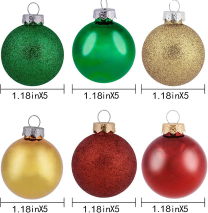 Adornos de bola de Navidad de 30 quilates, decoración de árbol de N...