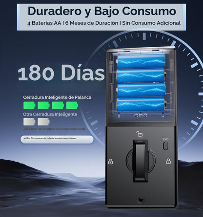 Ulecoce Cerradura de puerta de entrada sin llave con juego de manij...