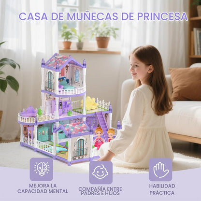 Randhar - Casa de muñecas para niñas, casa de muñecas de ensueño, 9...