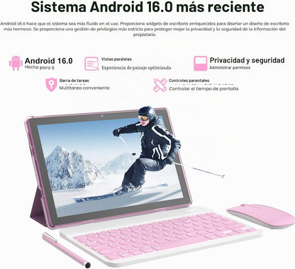 ICONLINK - Tablet Android 16 de 10 pulgadas, 12 (3+9) GB RAM+64GB R...