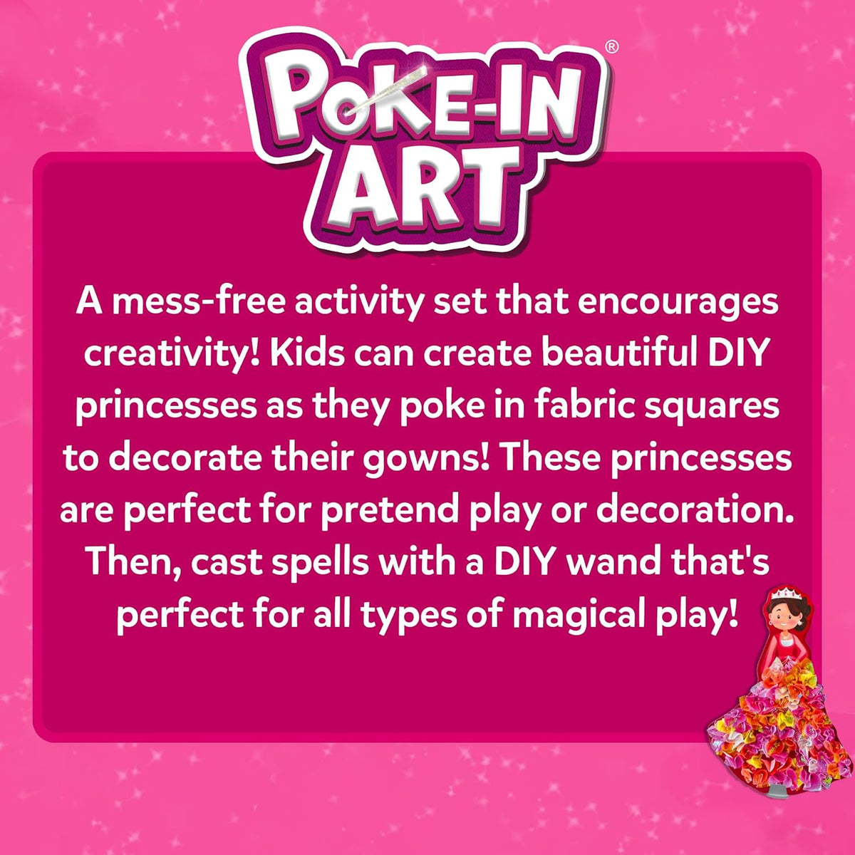 Skillmatics Poke-in Art Princesas mágicas, kit de manualidades de m...