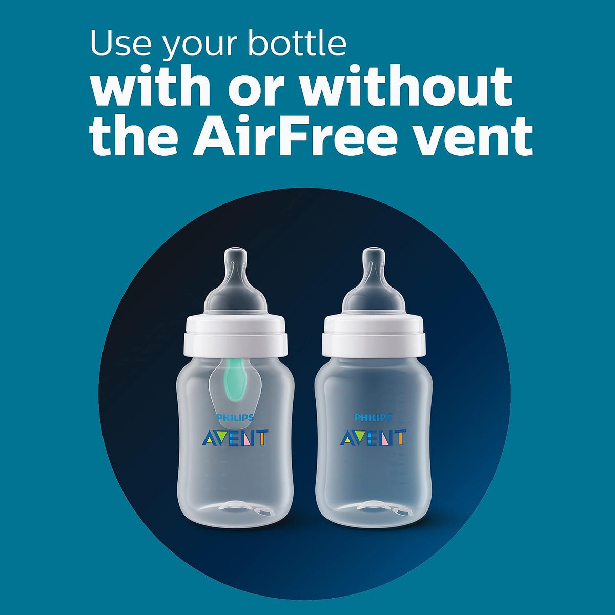 Philips Avent - Biberón anticólicos con ventilación AirFree, flujo...