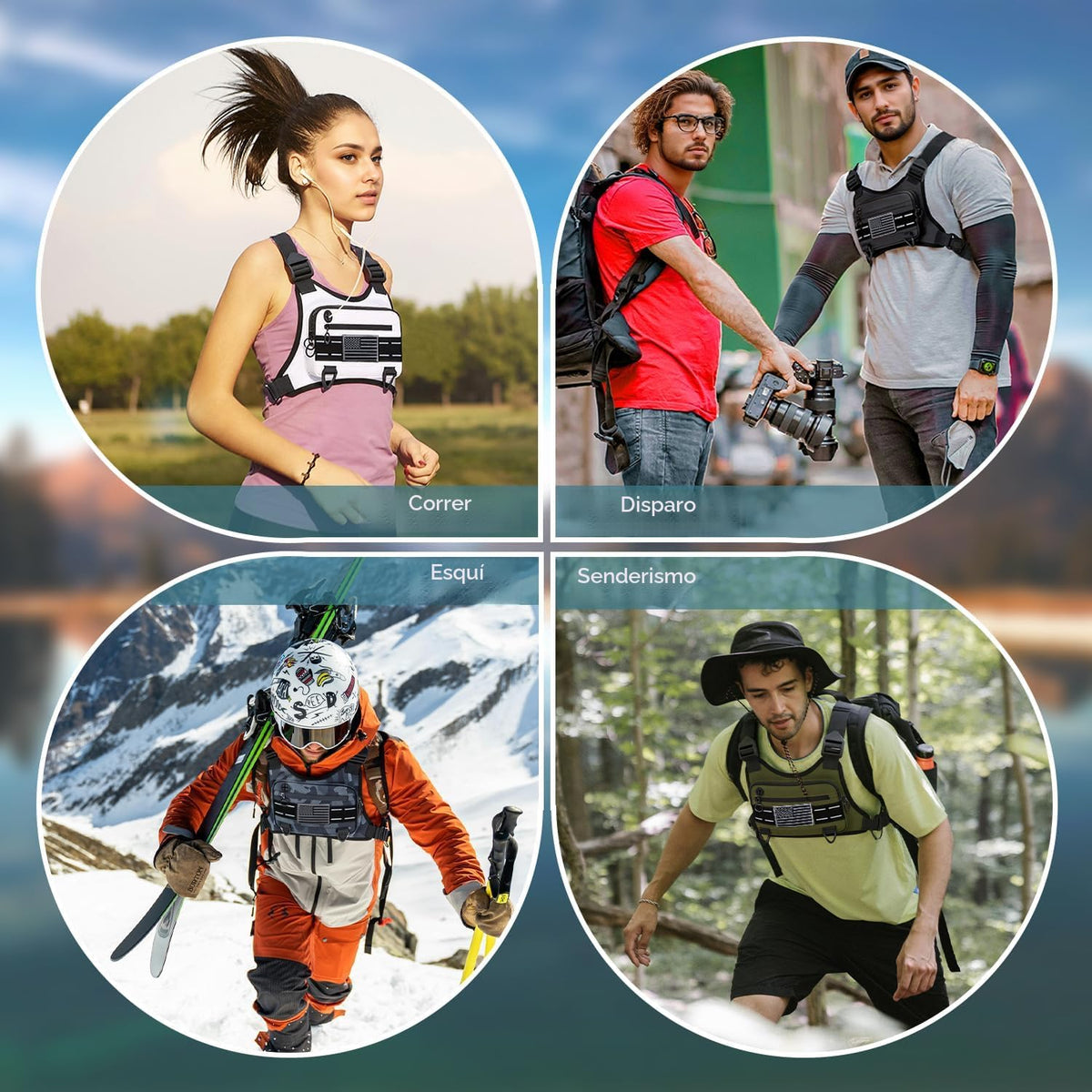 Muserise Bolsa de Pecho Deportiva Para Hombres y Mujeres, Resistent...