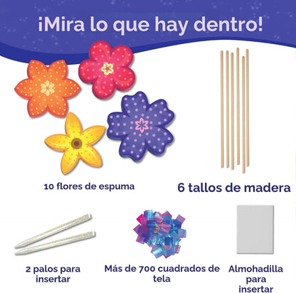 Skillmatics Poke-in Art - Ramo de flores, kit de manualidades de ma...