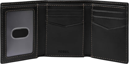 Fossil Billetera para hombre, billetera triple de cuero Hayes para...