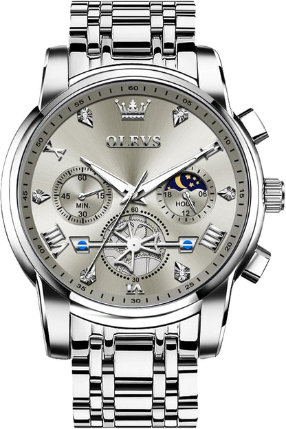 OLEVS Relojes para hombre, resistente al agua, de lujo, gran cara,...