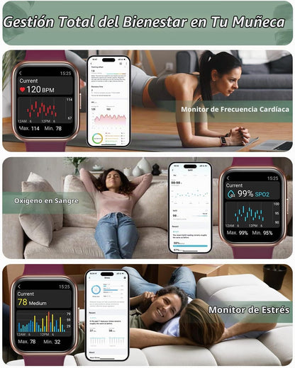Tensky Reloj inteligente para hombres y mujeres (recepción de llama...