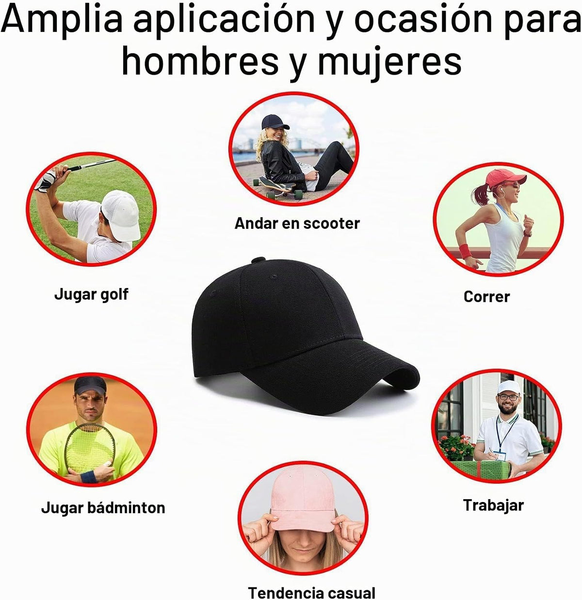 PFFY 2 paquetes de gorra de béisbol Golf Dad Hat para hombres y muj...