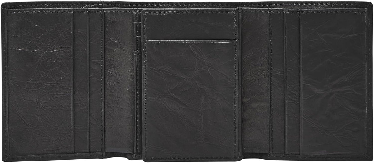Billetera triple de cuero Fossil para hombres, Talla única