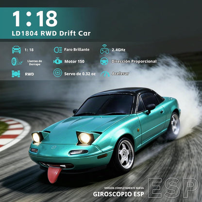LEOSO LD1804 1\/18 RWD Mazda MX-5 RC Coche de deriva Azul | Mini mo...
