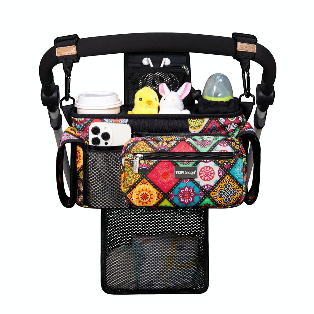 TOPDesign Organizador universal para cochecito de bebé, carrito de...