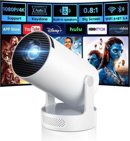 Philoent Mini proyector con WiFi 6 y BT 5.4, aplicaciones integrada...