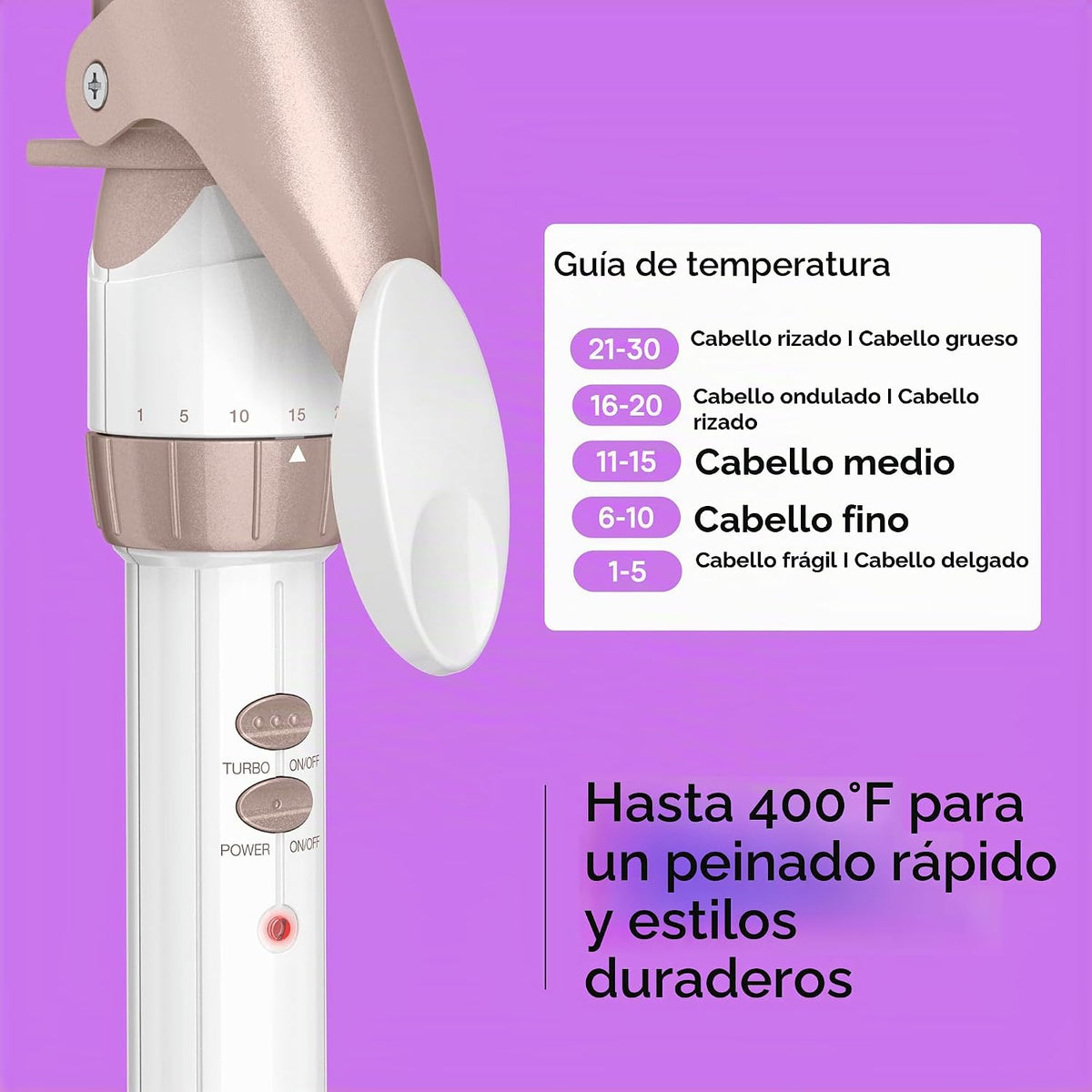 Conair Rizador de cerámica doble de 1 ¼ pulgadas con clip de garra,...